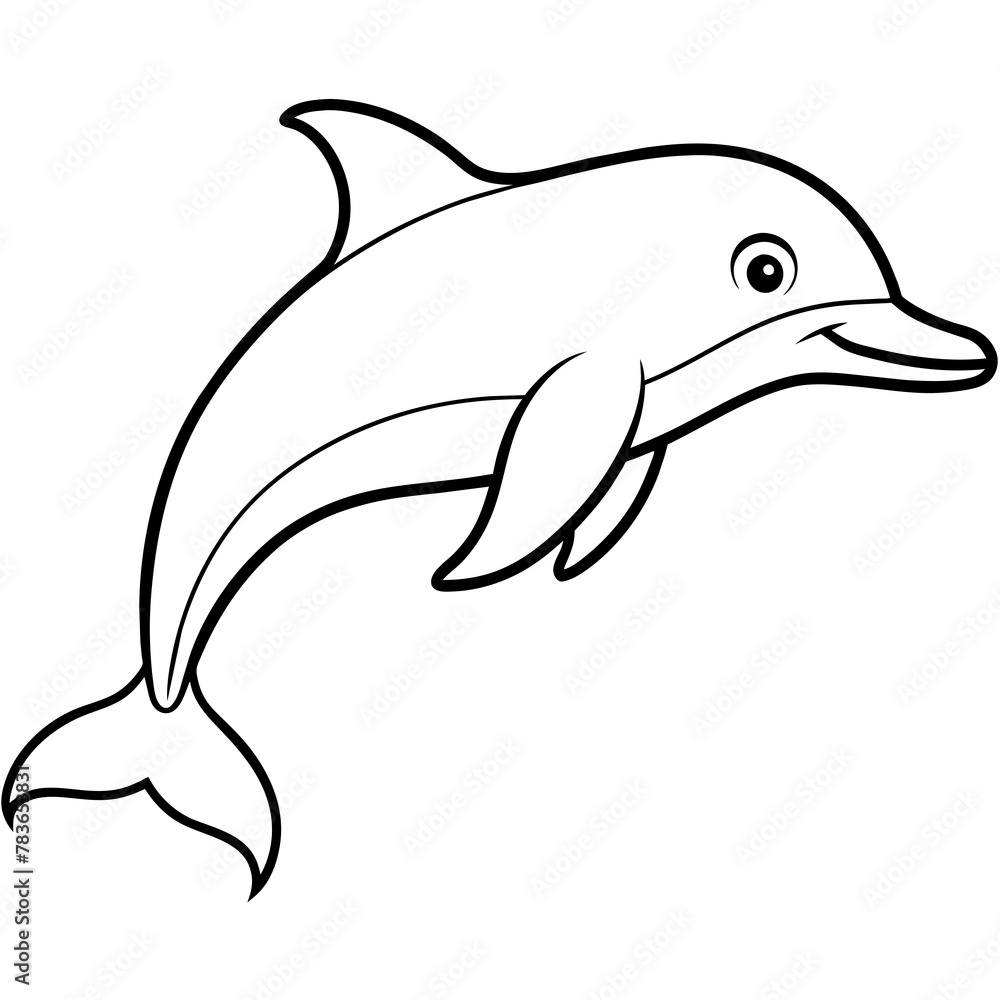 Obraz premium dolphin isolated on white background