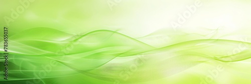 Geometric shape colorful green banner, wavy lines
