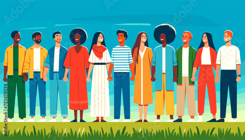 Linking Arms in a World of Differences. Unity in Colorful Expression.
