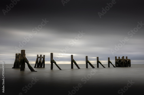 Scenic shot of Gogs Berth in Southend-on-Sea, Thames Estuary, Great Britain photo