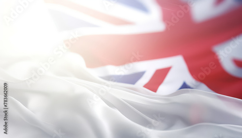 A flag with the British Union Jack is shown in a white background