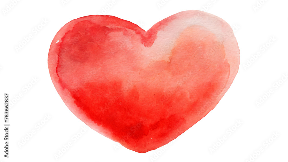 Red Heart Isolated on White Background: A Symbol of Love and Passion