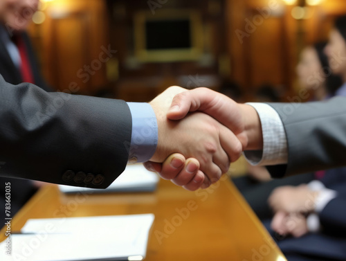 members of parliament politicians agreed with a handshake, company, cooperation, politics photo