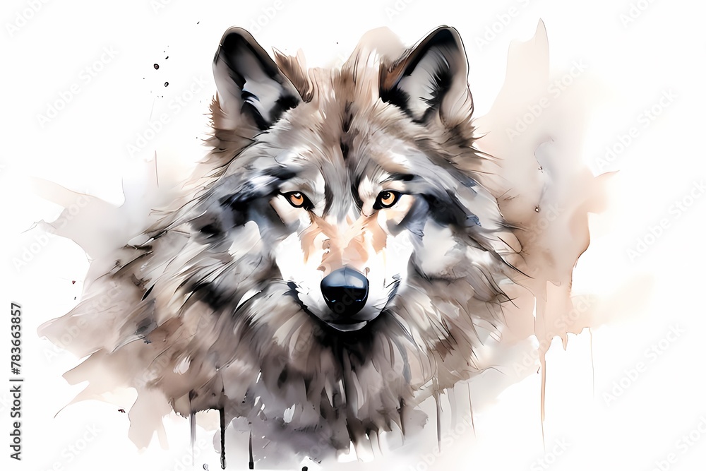 a drawing of a wolf that has a wolf on it a drawing of a wolf that has a wolf on it
