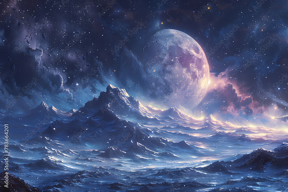 Vibrant digital rendering of deep space featuring a mesmerizing nebula and distant galaxies, perfect for creating cosmic-themed wallpapers and stunning sci-fi visuals Vibrant digital rendering of deep space featuring a mesmerizing nebula and distant galaxies, perfect for creating cosmic-themed wallpapers and stunning sci-fi visuals