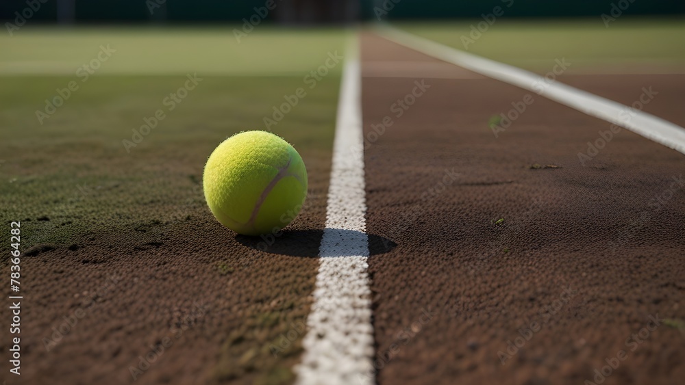 Closeup freshly cut grass tennis court