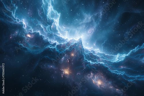 A captivating deep space wallpaper showcasing distant galaxies, radiant nebulae, and twinkling stars, offering a mesmerizing glimpse into the mysterious and enchanting wonders of the universe