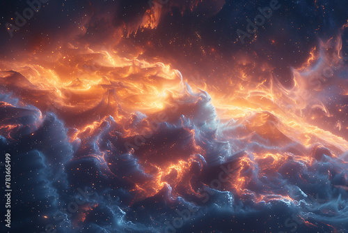 A captivating deep space wallpaper showcasing distant galaxies, radiant nebulae, and twinkling stars, offering a mesmerizing glimpse into the mysterious and enchanting wonders of the universe