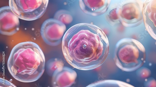 The concept of stem cell research, focusing on the potential of human or embryonic stem cells in regenerative medicine and therapeutic applications, represents a scientific breakthrough in healthcare. photo