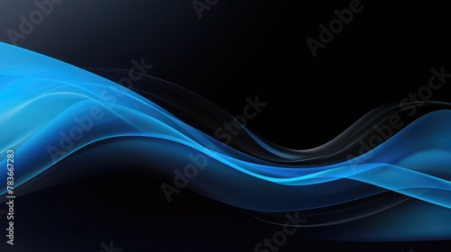 Black and Blue Wave Business Background Vector Art