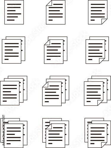 文書・書類のアイコンセット