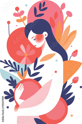 These images depict a series of serene illustrations featuring women in different poses, surrounded by stylized elements of nature, evoking a sense of peace and harmony. 