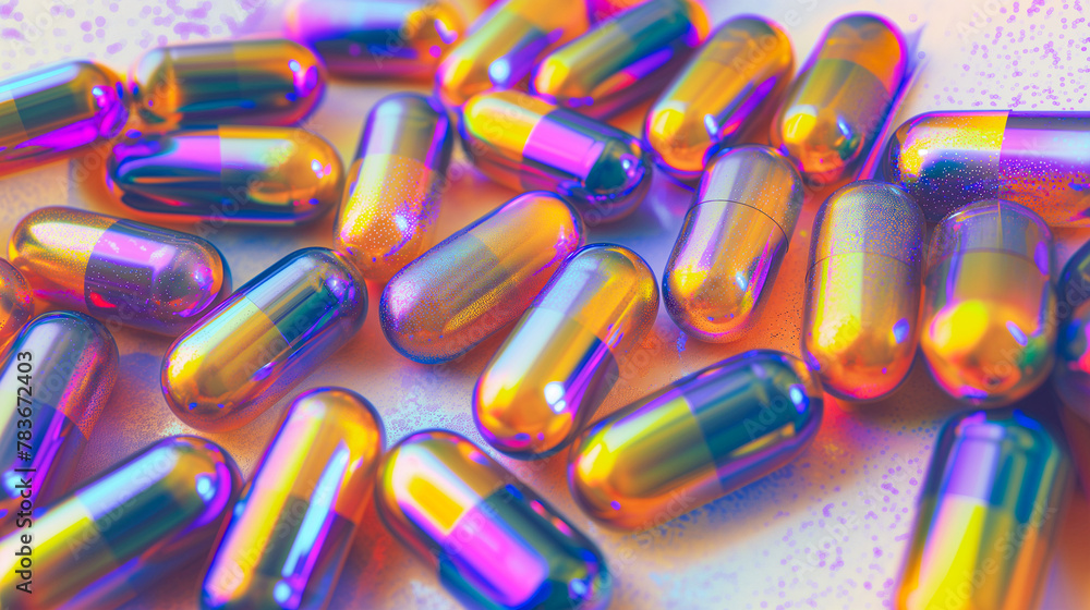 Fluorescent Neon Pills, Iridescent Glitch Glow. Magic Medicine, Placebo, Vitamin. Mental Health, Burnout, Depression, Stress, Anxiety, Substance Abuse, Trauma, Fear. Help, Support, Therapy, Relief Fluorescent Neon Pills, Iridescent Glitch Glow. Magic Medicine, Placebo, Vitamin. Mental Health, Burnout, Depression, Stress, Anxiety, Substance Abuse, Trauma, Fear. Help, Support, Therapy, Relief