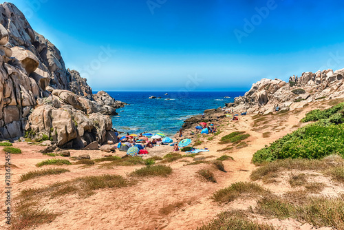 The rocky beach called Moon Valley in northern Sardinia, Italy