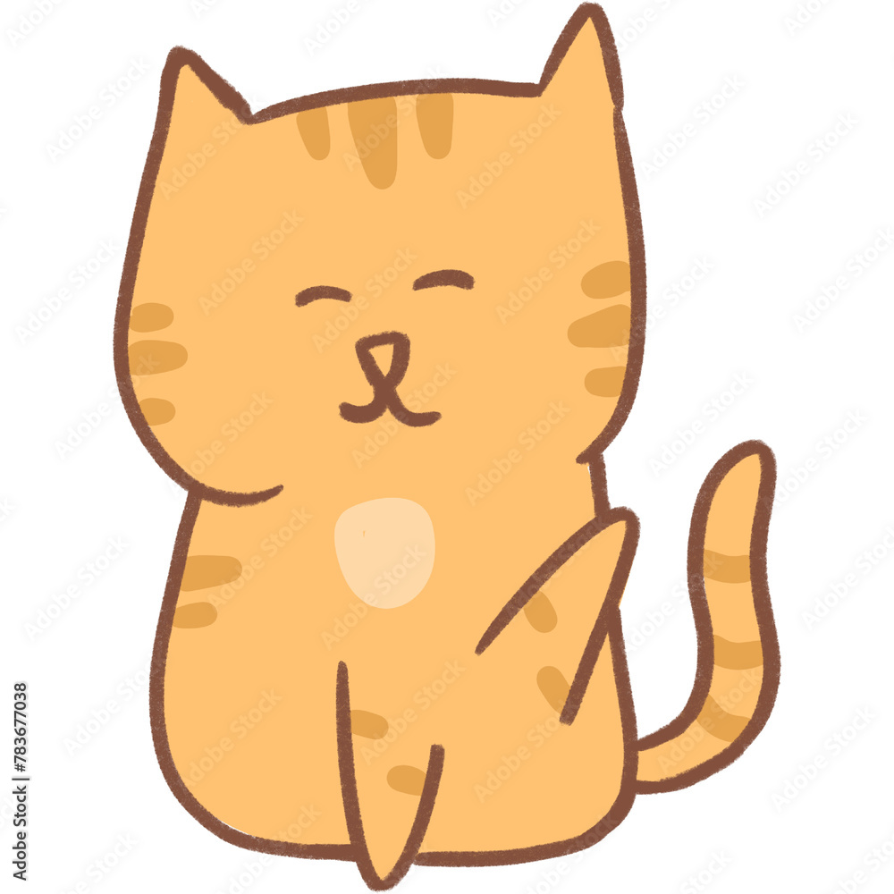 Orange cat cute emotion