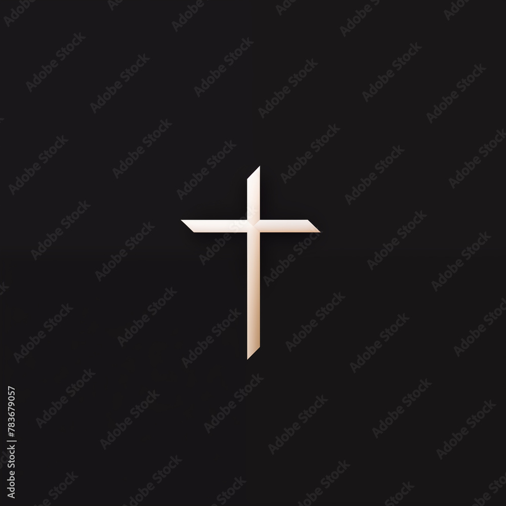 Christian religion cross illustration on black background