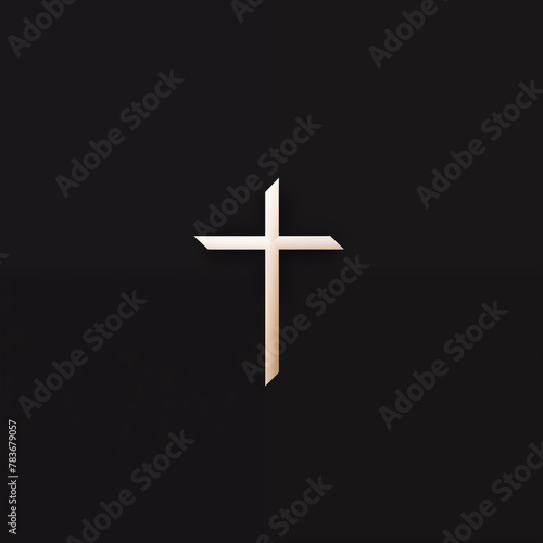 Christian religion cross illustration on black background