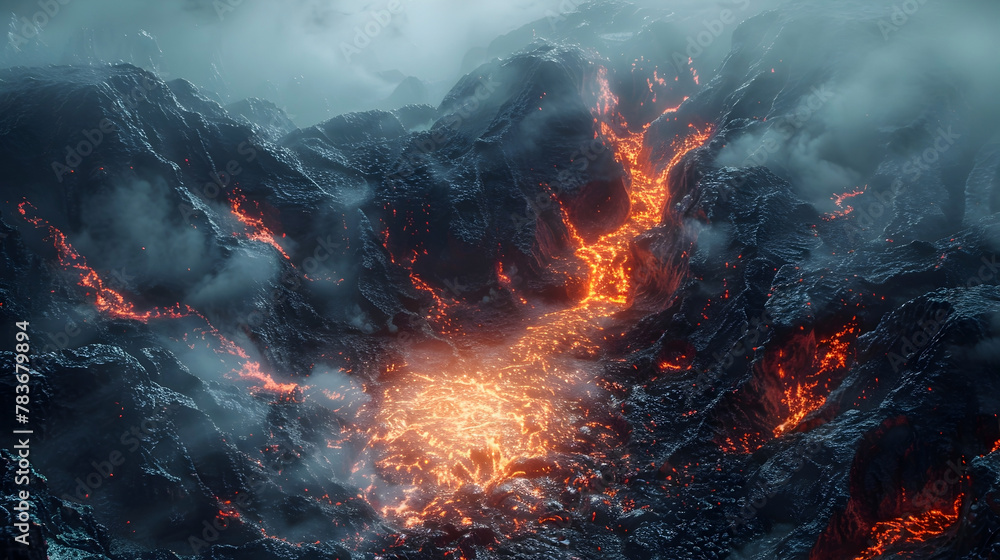 Peering into the Abyss A Captivating Journey Through the Depths of an Erupting Volcano