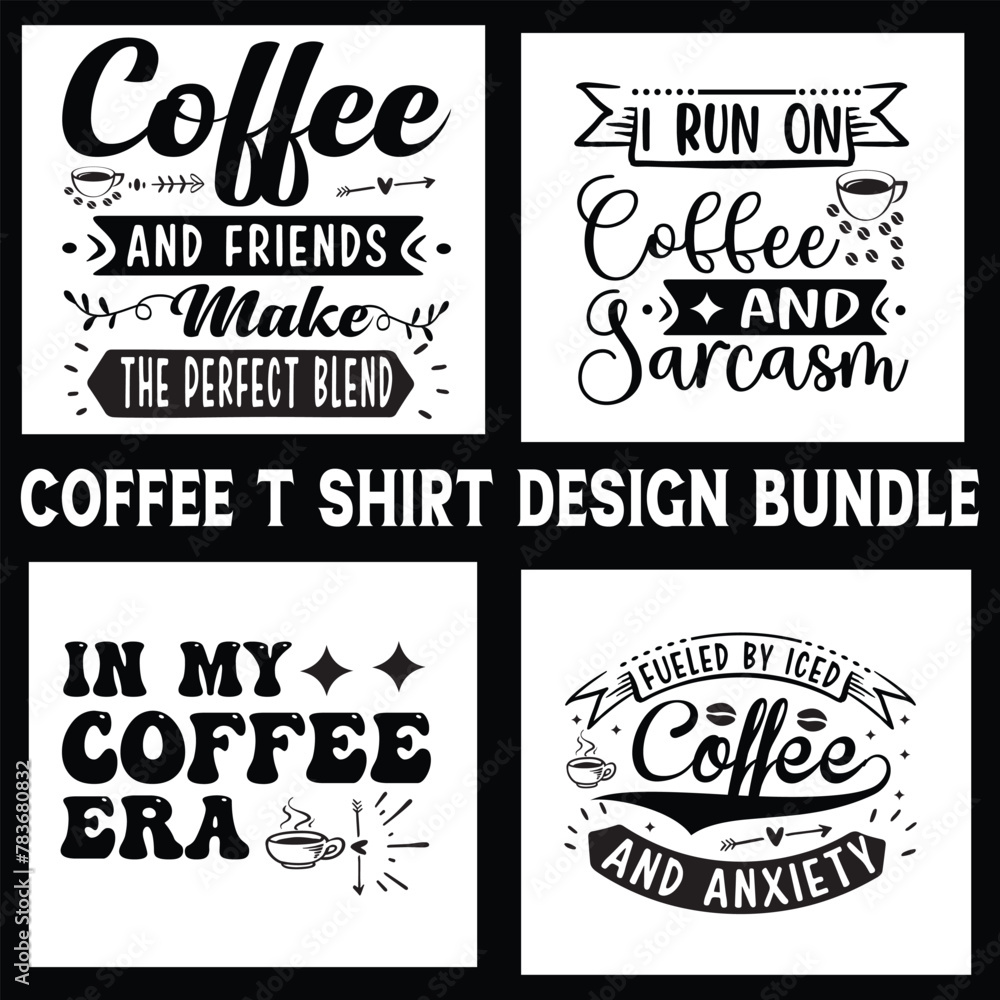 Fototapeta premium Coffee t Shirt design Bundle