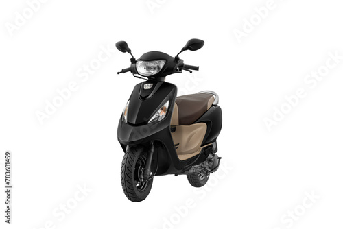 Black future scooter, electric scooter or scooty on isolated background