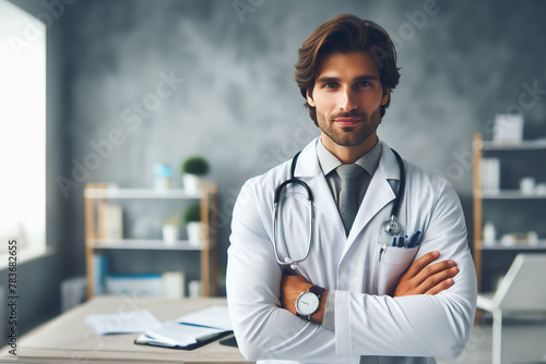 portrait of a doctor looking at the camera