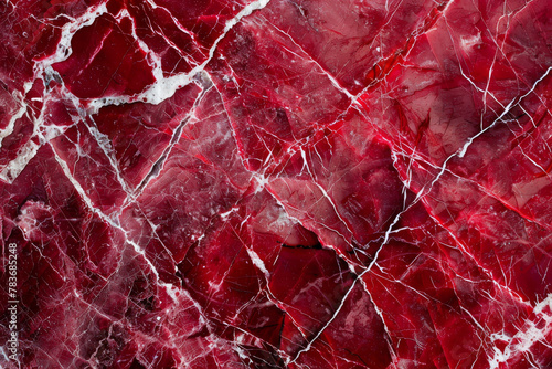 Luxurious Red Marble Texture with Intricate White Veining