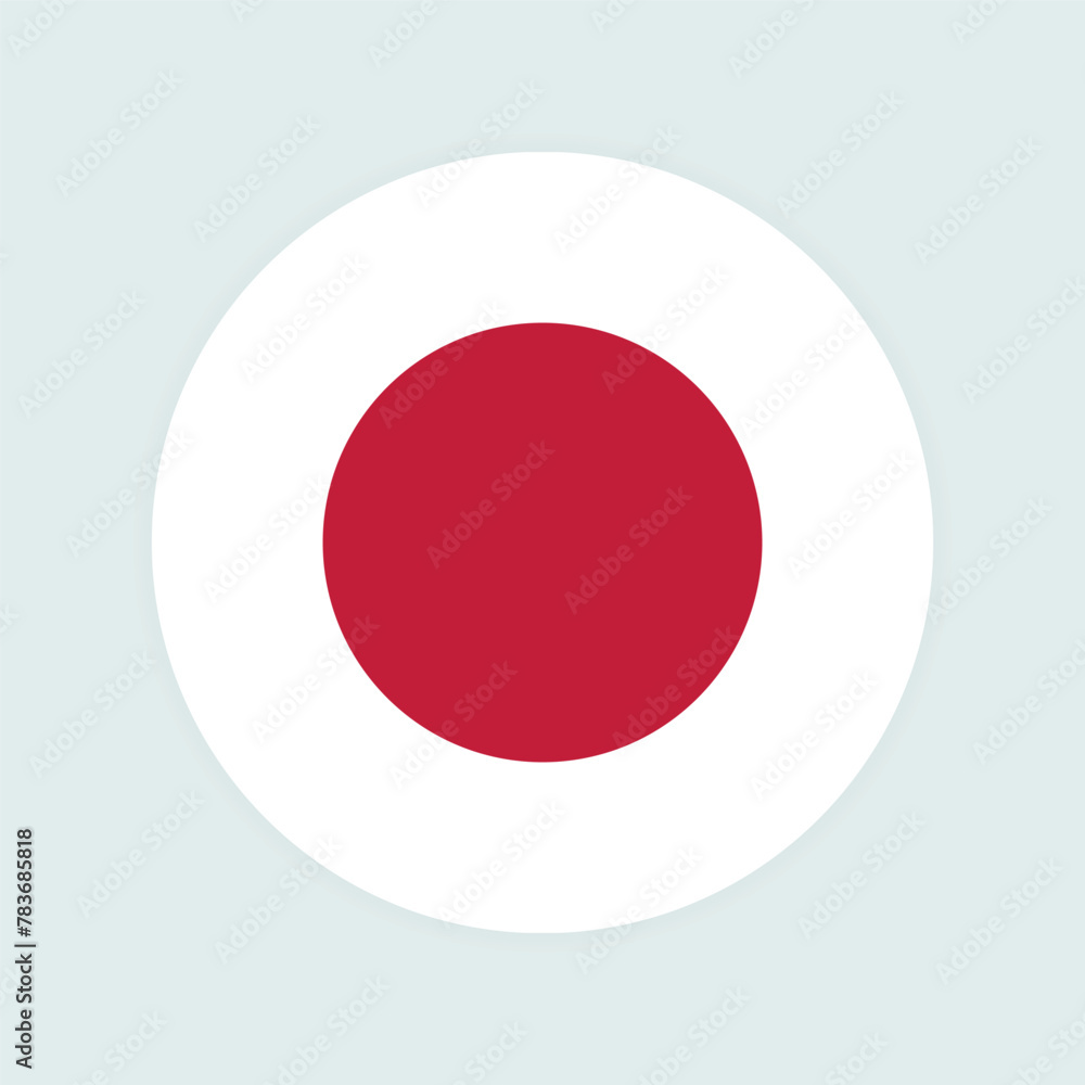 Japan national flag vector illustration. Japan Round flag.
Japan national flag vector illustration. Japan Round flag.