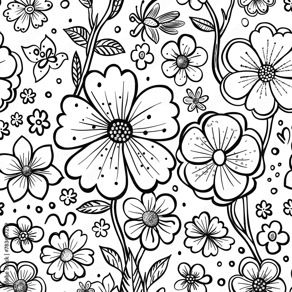 flower pattern drawing flower pattern drawing