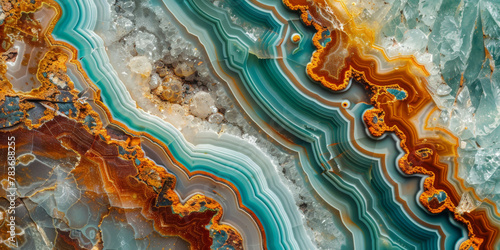 Vibrant Agate Stone Patterns - A Symphony of Natural Colors