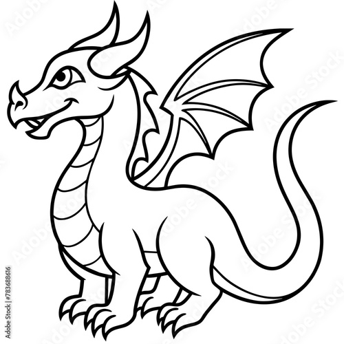 illustration of a Silly dragon - Vector - Vector art - Vector illustration - Vector design - Latest Vector - Ultimate Vector - Premium Vector - Vector pro