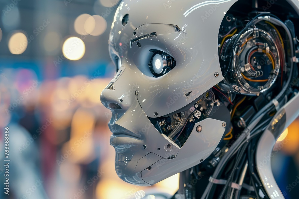 Autonomous Artificial intelligence. Robot computer idea. Generate Ai