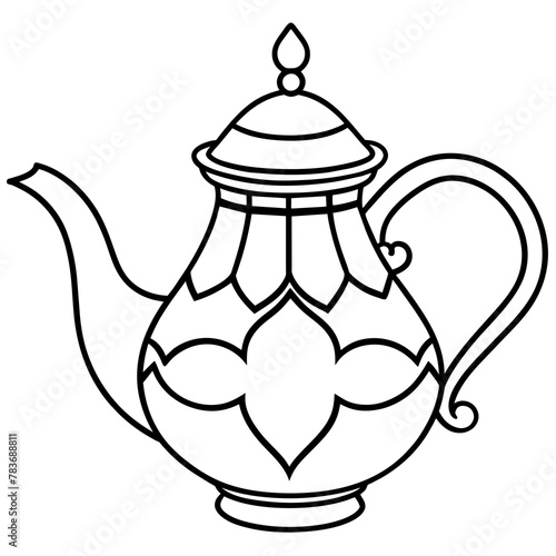 For T-shirt Design Vector teapot on a white background- Vector - Vector art - Vector illustration - Vector design - Latest Vector - Ultimate Vector - Premium Vector - Vector pro