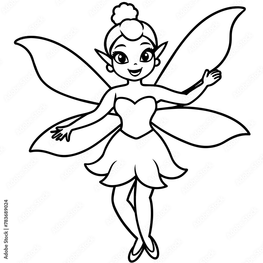 Fototapeta premium hand drawn illustration of an angel - Vector - Vector art - Vector illustration - Vector design - Latest Vector - Ultimate Vector - Premium Vector - Vector pro