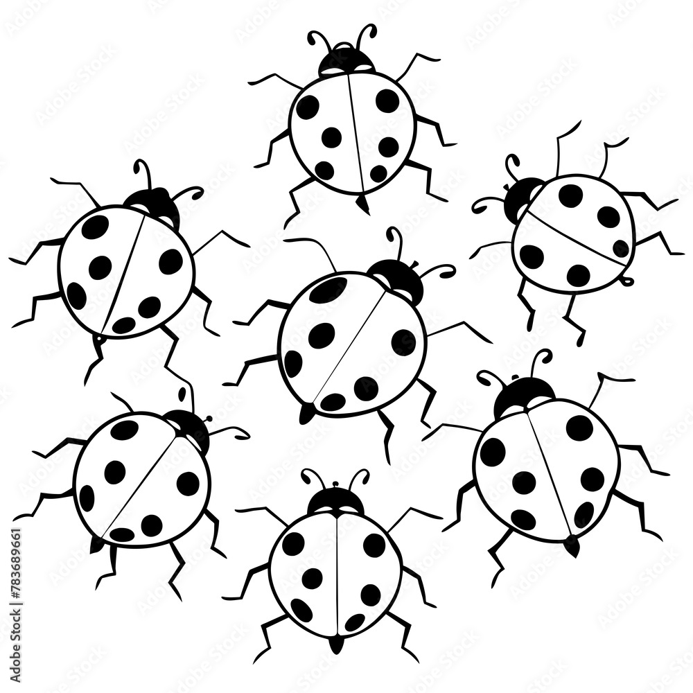 set of ladybug - Vector - Vector art - Vector illustration - Vector design - Latest Vector - Ultimate Vector - Premium Vector - Vector pro