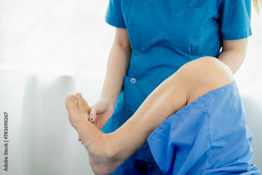 Physical therapy patient With a nurse coming to help do it. Physical therapy patient With a nurse coming to help do it.