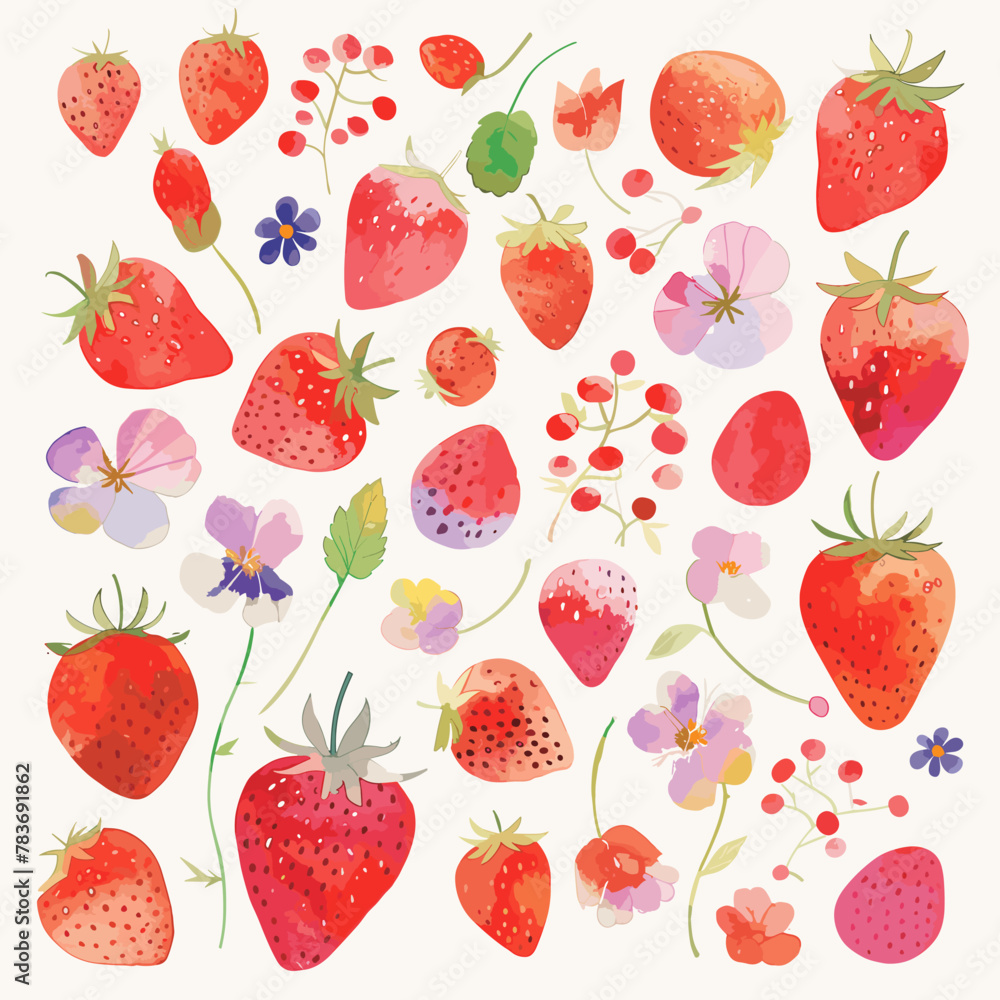 seamless background with strawberries seamless background with strawberries