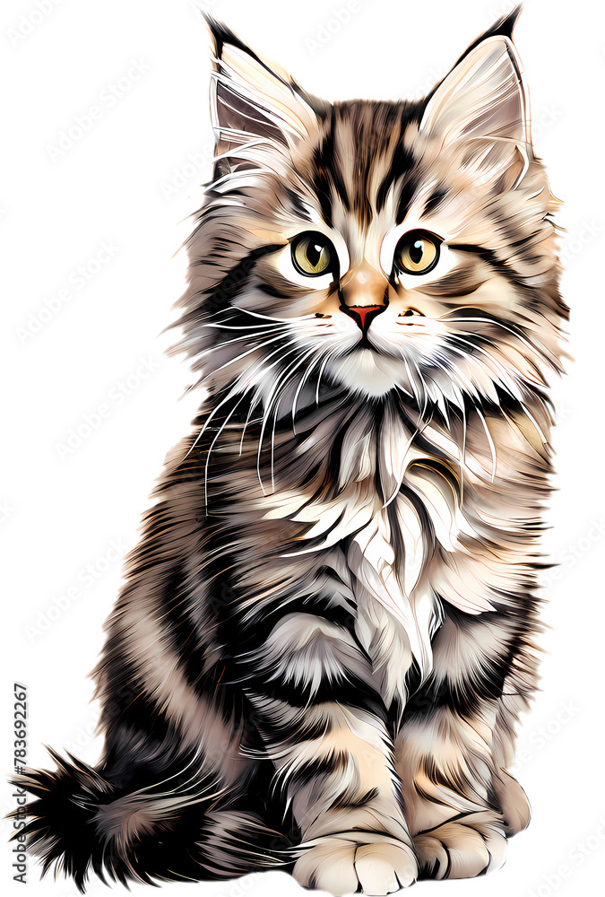 cat isolated on white cat isolated on white