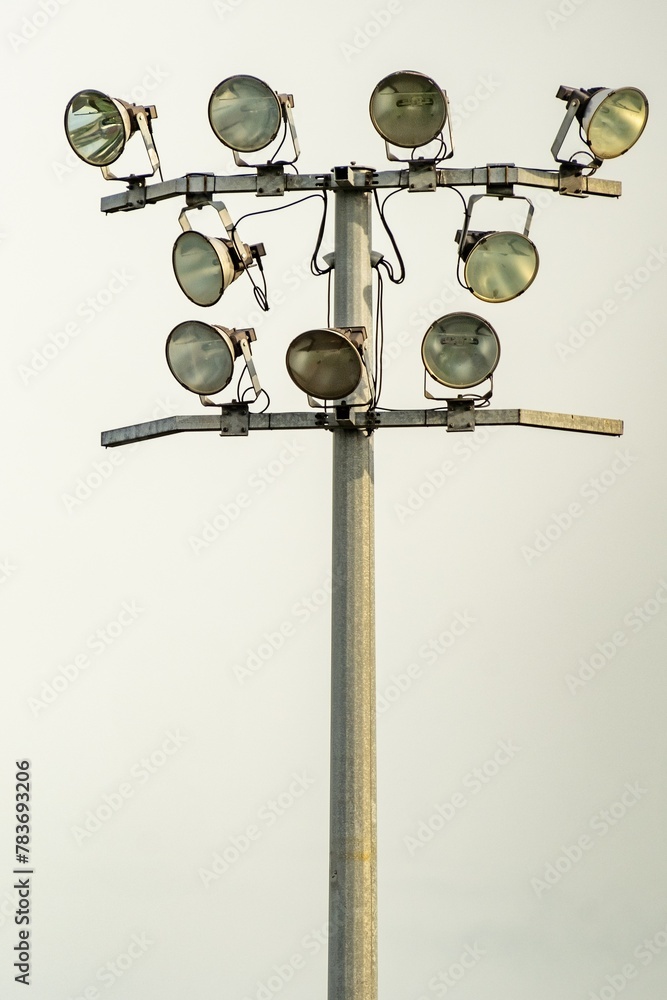 Floodlight Floodlight mast at a sports stadium Floodlight Floodlight mast at a sports stadium