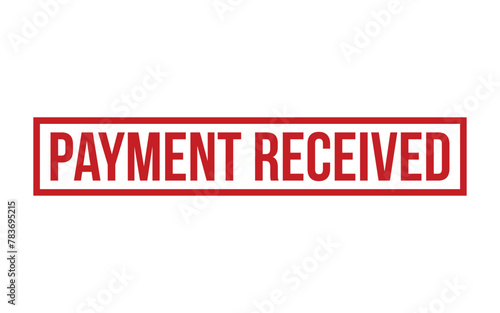 Red Payment Received Rubber Stamp Seal Vector
