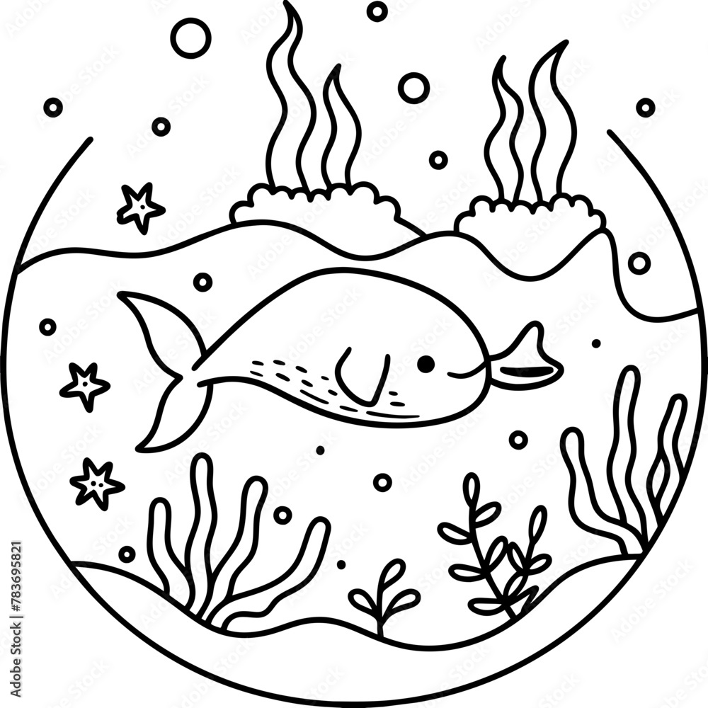 whimsical underwater world vector illustration.
whimsical underwater world vector illustration.