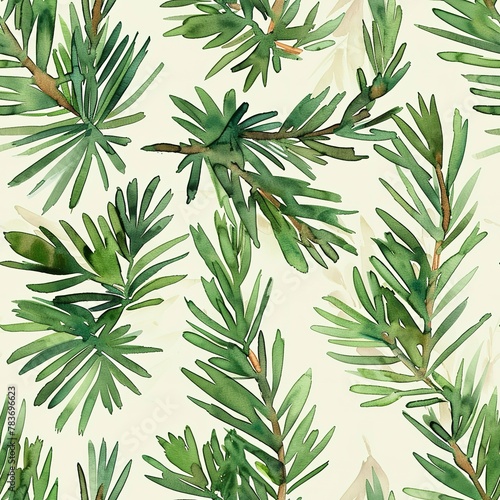 Light watercolor spruce tips  seamless  evergreen whisperss. Seamless Pattern  Fabric Pattern  Tumbler Wrap  Mug Wrap.