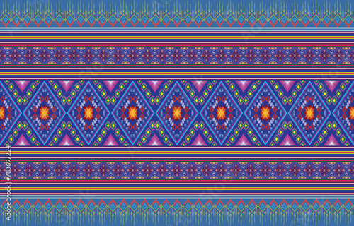 Geometric vector background with sacral tribal ethnic elements. Traditional triangles gypsy geometric forms sprites tribal themes apparel fabric tapestry print