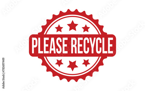 Please Recycle Rubber Stamp Seal Vector