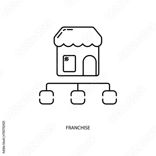 franchise concept line icon. Simple element illustration. franchise concept outline symbol design.