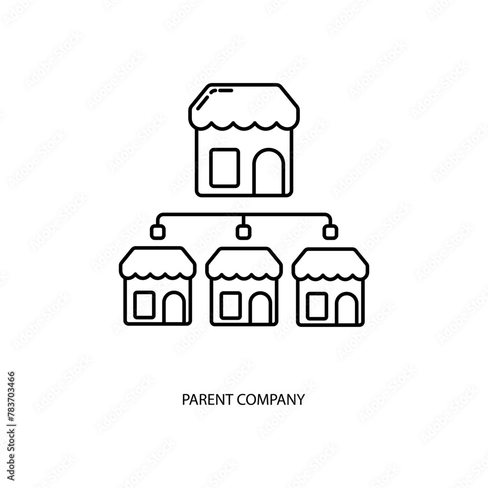 parent company concept line icon. Simple element illustration. parent company concept outline symbol design.