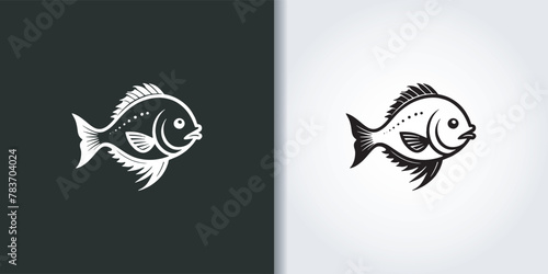 fish sea logo set