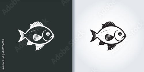 fish sea logo set