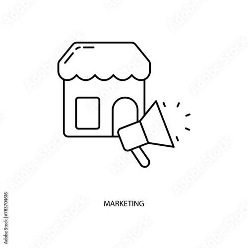 marketing concept line icon. Simple element illustration. marketing concept outline symbol design.