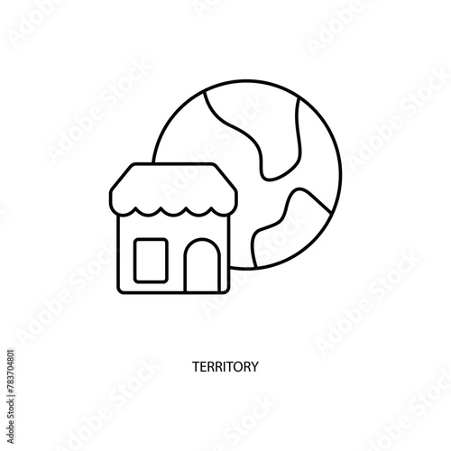 territory concept line icon. Simple element illustration. territory concept outline symbol design.