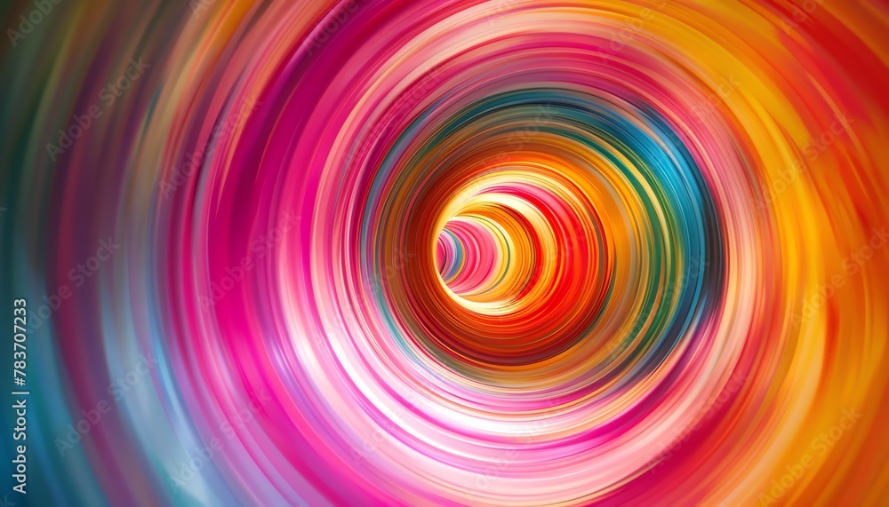A mesmerizing swirl of colors creates a hypnotic effect inside an abstract tunnel, symbolizing motion and energy A mesmerizing swirl of colors creates a hypnotic effect inside an abstract tunnel, symbolizing motion and energy